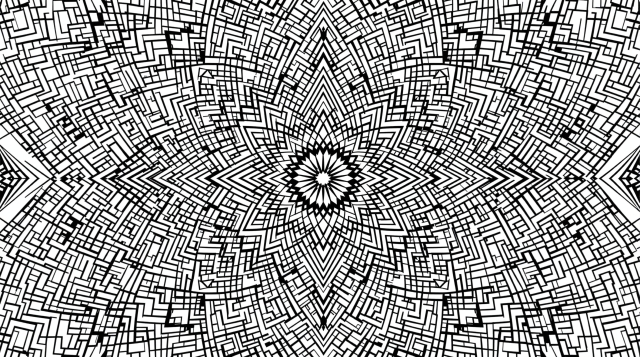 大人の塗り絵に最適な六角形マンダラ・精緻な幾何学模様と神聖幾何学デザインで瞑想的なぬりえ体験を