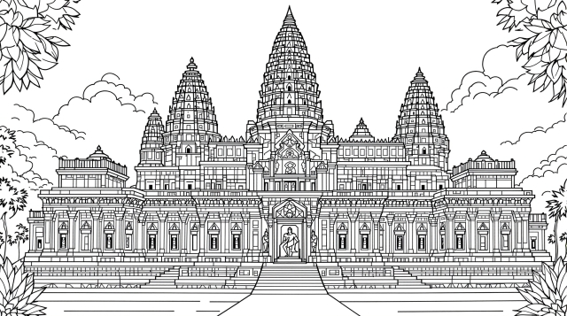 繊細な花柄と幾何学模様が織りなす、マインドフルネスに最適な大人の塗り絵・曼荼羅デザイン