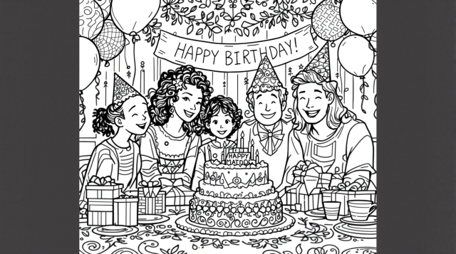 Venner og Familie Malebilleder