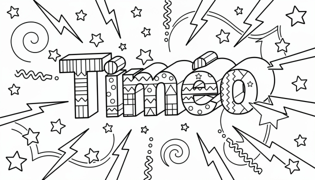 Timéo Coloring Page - Free Printable Name Template