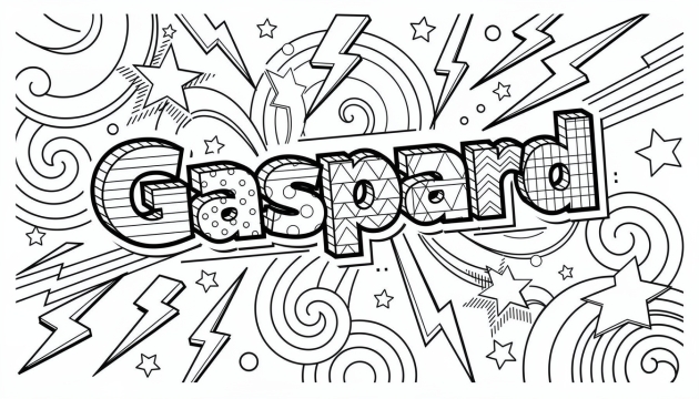 Gaspard Coloring Page - Free Printable Name Template