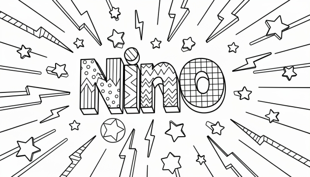 Nino Boyama Sayfası - Ücretsiz İsim Şablonu