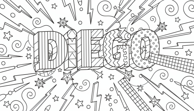 Diego Coloring Page - Free Printable Name Template