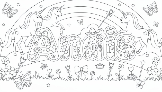 Anaïs Coloring Page - Free Printable Name Template