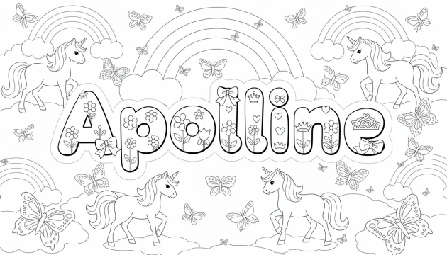 Apolline Coloring Page - Free Printable Name Template