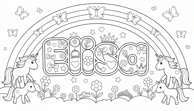 Elisa Coloring Page - Free Printable Name Template