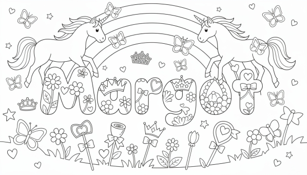 Margot Coloring Page - Free Printable Name Template