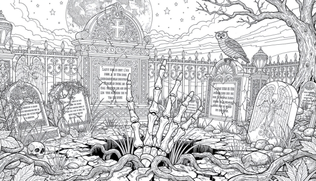 Desenhos para colorir Assombrações de Halloween