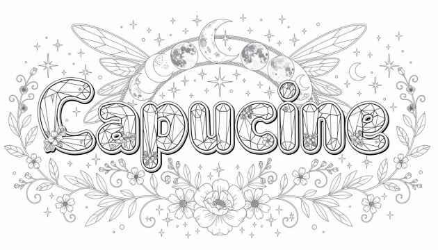 Capucine Coloring Page - Free Printable Name Template