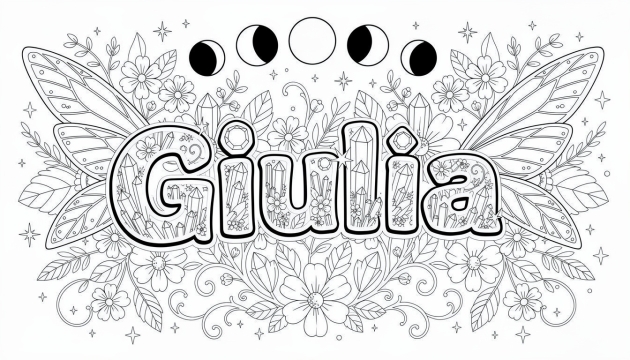 Giulia Coloring Page - Free Printable Name Template