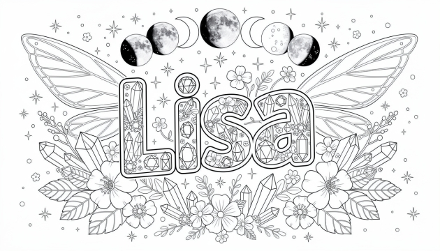 Lisa Coloring Page - Free Printable Name Template