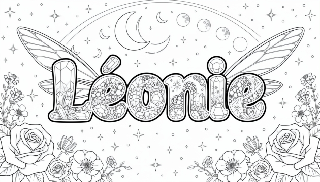 Léonie Coloring Page - Free Printable Name Template