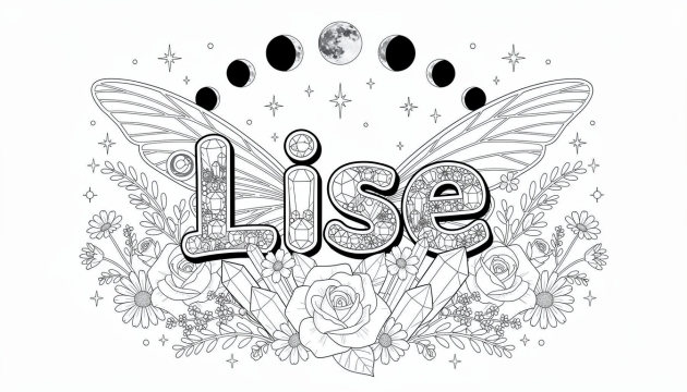 Lise Coloring Page - Free Printable Name Template