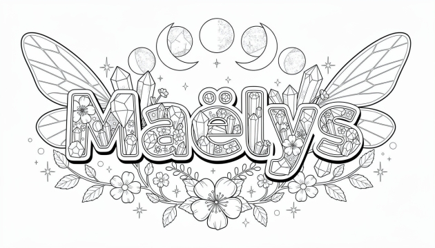 Maëlys Coloring Page - Free Printable Name Template