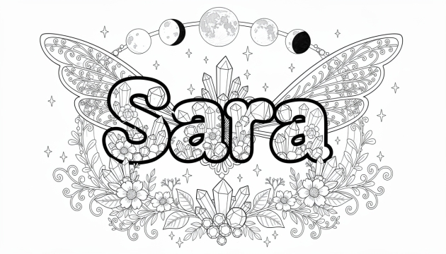 Sara Coloring Page - Free Printable Name Template