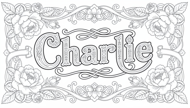 Charlie Coloring Page - Free Printable Name Template