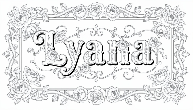 Lyana Coloring Page - Free Printable Name Template
