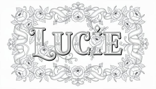 Lucie Coloring Page - Free Printable Name Template