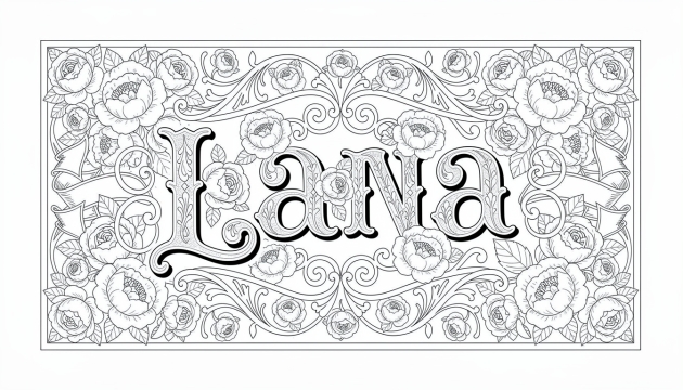 Lana Coloring Page - Free Printable Name Template