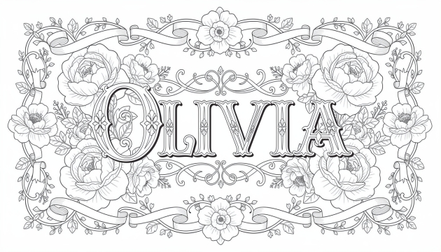 Olivia Coloring Page - Free Printable Name Template