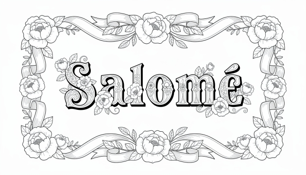 Salomé Coloring Page - Free Printable Name Template