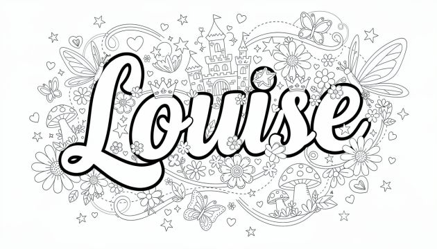 Louise Coloring Page - Free Printable Name Template