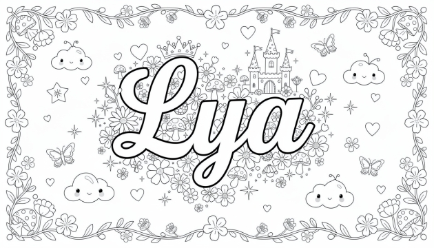 Lya Coloring Page - Free Printable Name Template