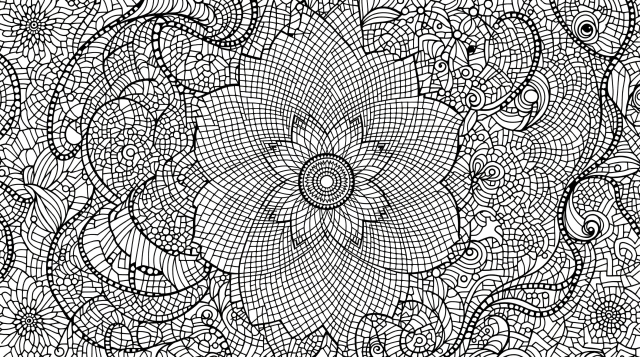 クリエイティブな落書きアートのぬりえ