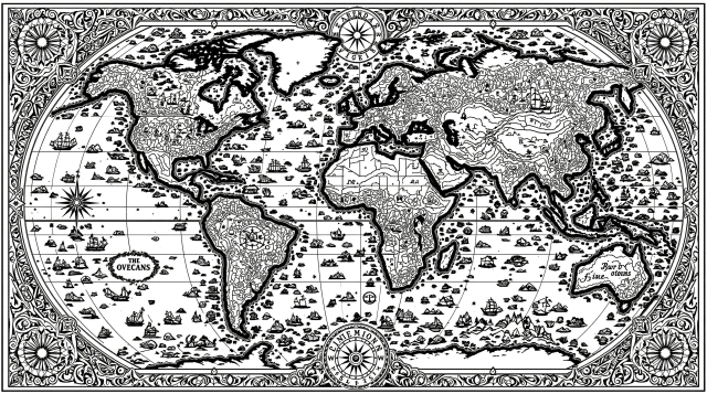 Fantasy Maps Coloring Pages
