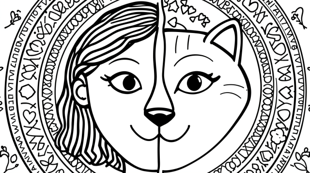 幾何学マンダラのぬりえ