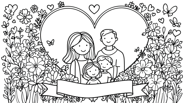 Coloriages Amis et Famille