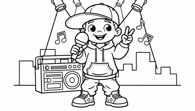 Dibujos para colorear Arte Musical
