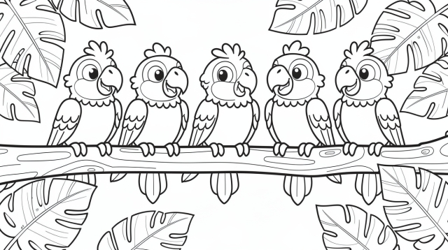 Desenhos para colorir Aves do Paraíso