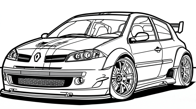 交通手段のぬりえ