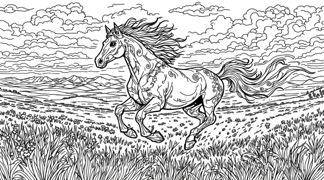 森の動物のぬりえ