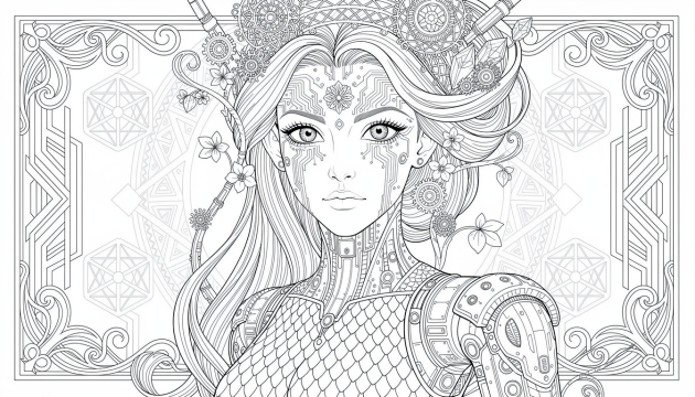 Portraits & Beauty Coloring Pages