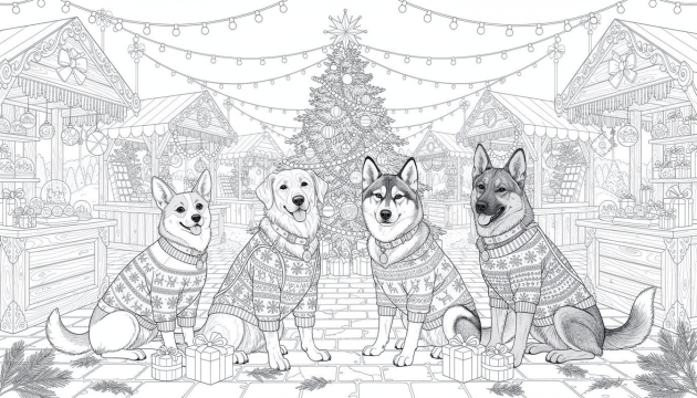 Dibujos para colorear Magia navideña