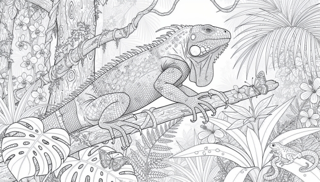 Jungle Animals Coloring Pages
