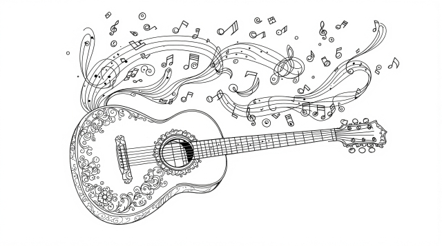 En fridfull vinterlandskap målarbok visar en snötäckt stuga i skogen