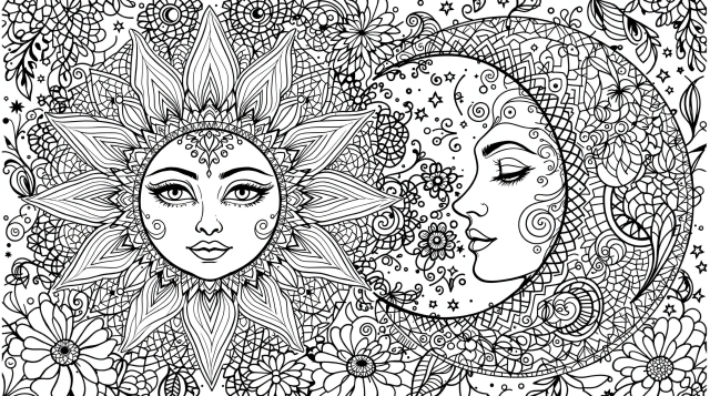 Celestial & Space Coloring Pages