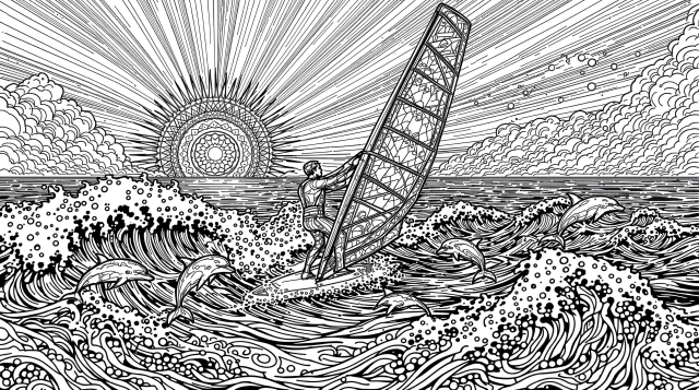 スポーツ・オリンピックのぬりえ