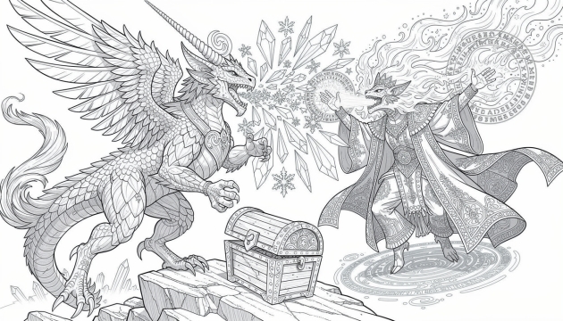 Drakar & Mytiska Väsen Målarbilder